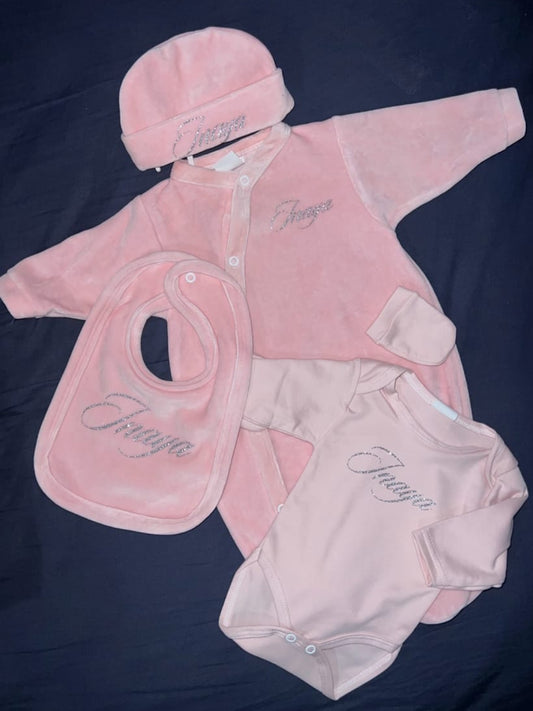 Ensemble Naissance 5pièces Personnalisées - Douceur et Élégance